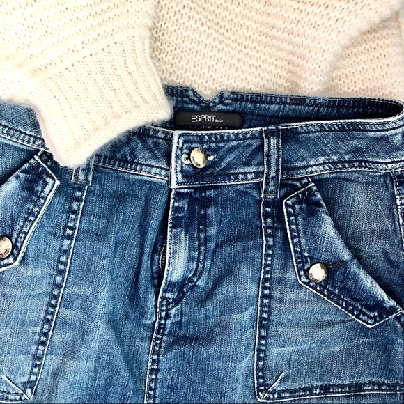 Esprit Denim Skirt Size 29 - Picture 3 of 4